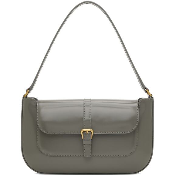 BY FAR Handbags - By Far Sleek Gray Miranda Shoulder Bag